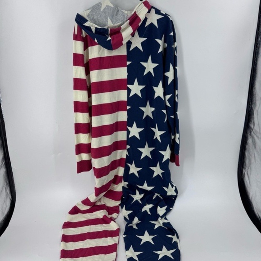 Under Disguise Red and Blue Cozy Patriotic Onesie - Picture 3 of 7